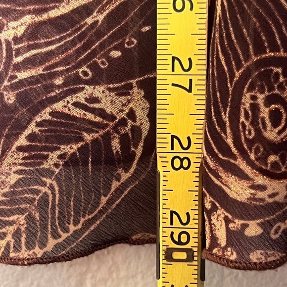 VTG Lane Bryant Womens Plus 26/28 Brown Floral Print Baby Doll Y2K Made in USA - Picture 13 of 15
